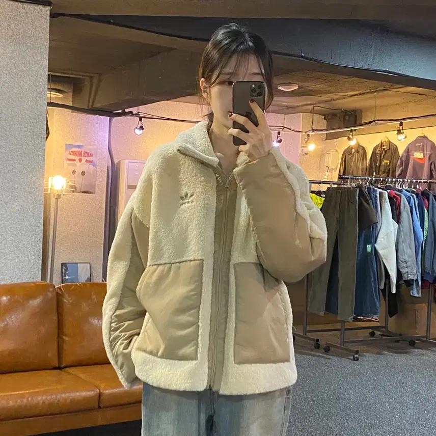 아디다스 오리지널 쉐르파 배색 플리스 0100 2