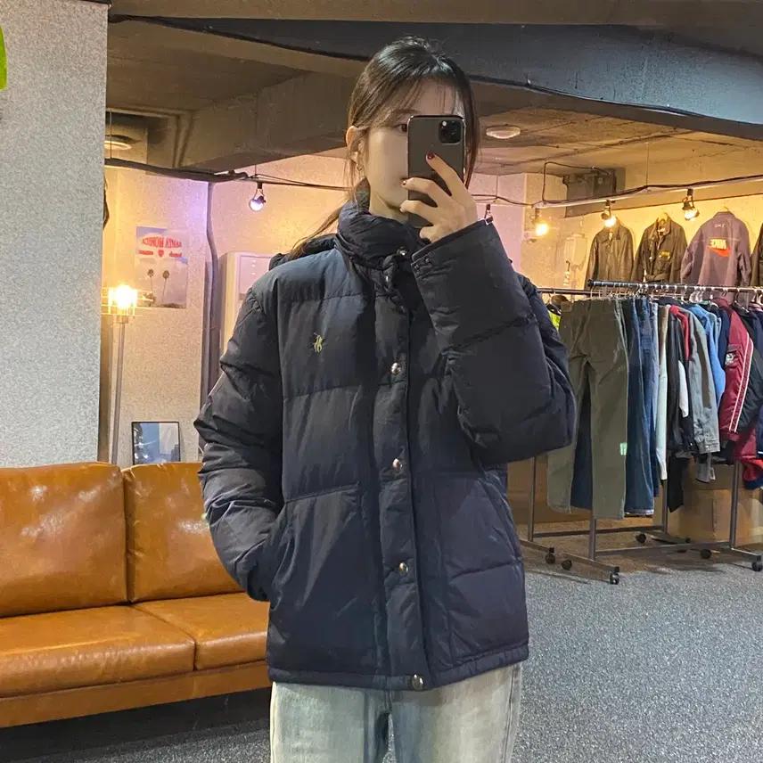 폴로 네이비 구스다운 포니 패딩 2