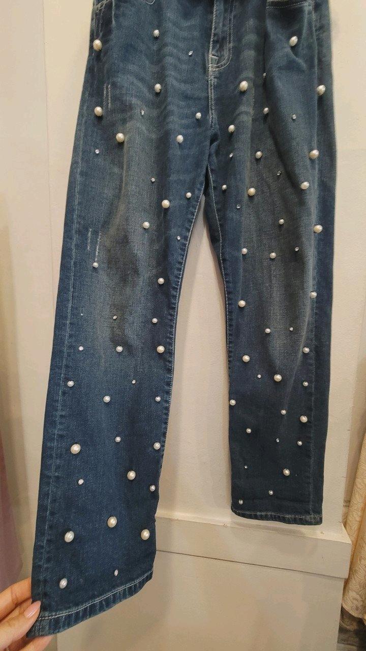ESSENTIEL ANTWERP 진주큐빅 스판데님 4