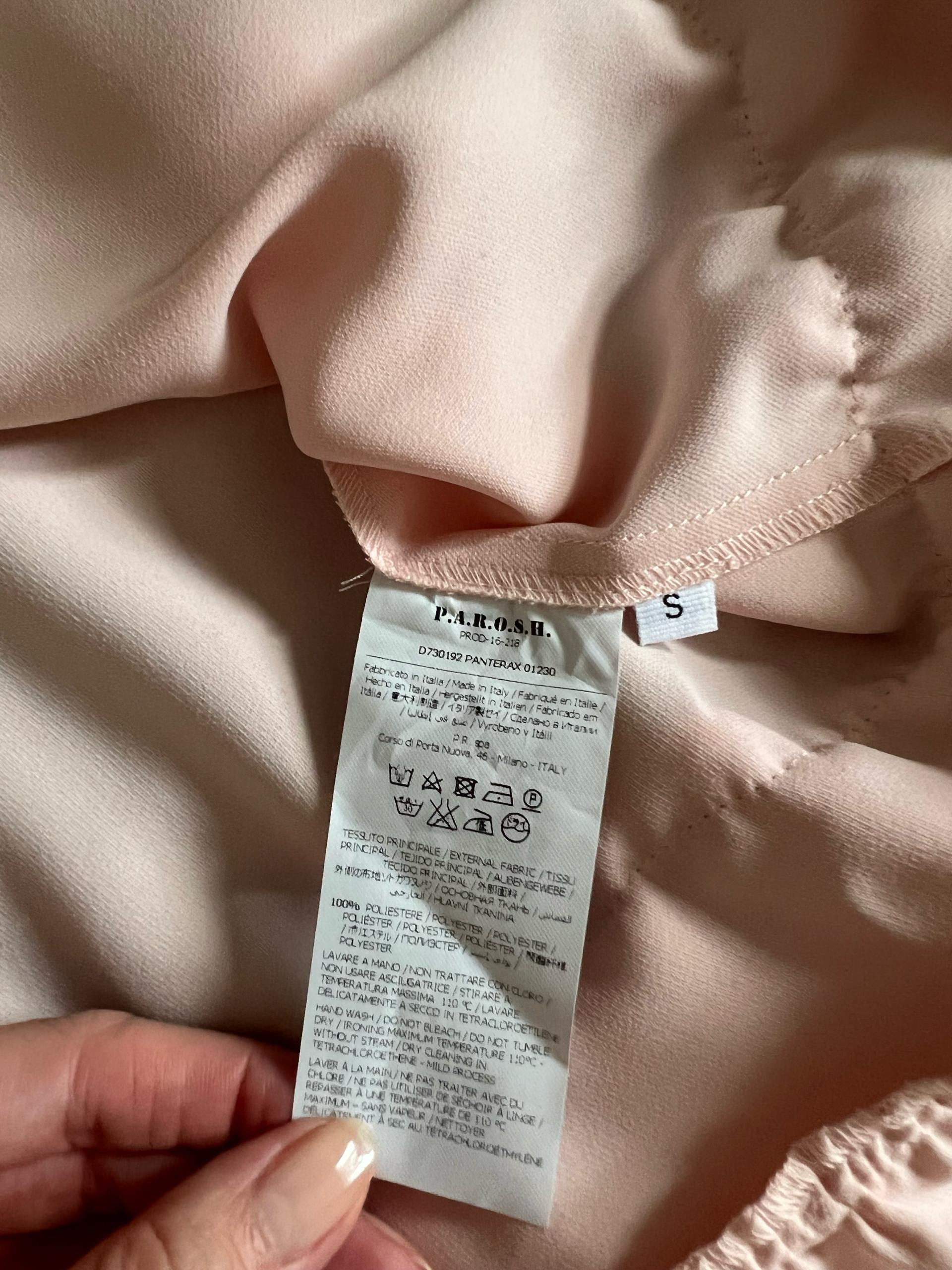 파로쉬 새틴 핑크 원피스 드레스 6