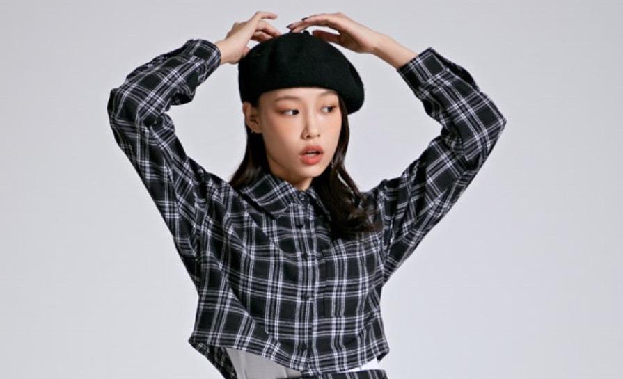 스파오 크롭 체크 셔츠 새상품 3
