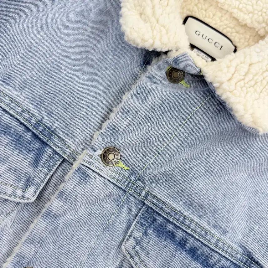 구찌 18aw 파라마운트 쉐르파 데님 자켓 10