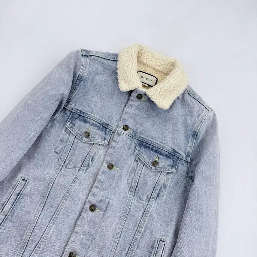 구찌 18aw 파라마운트 쉐르파 데님 자켓 5