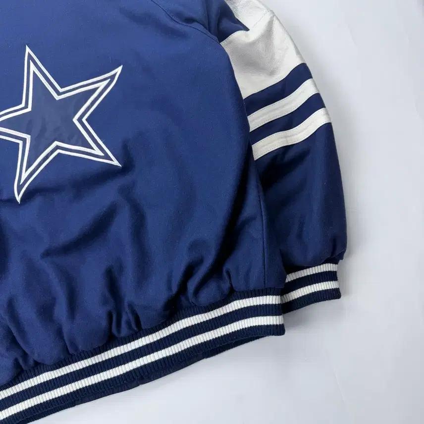 NFL 댈러스 카우보이스 가죽 배색 바시티 자켓 3