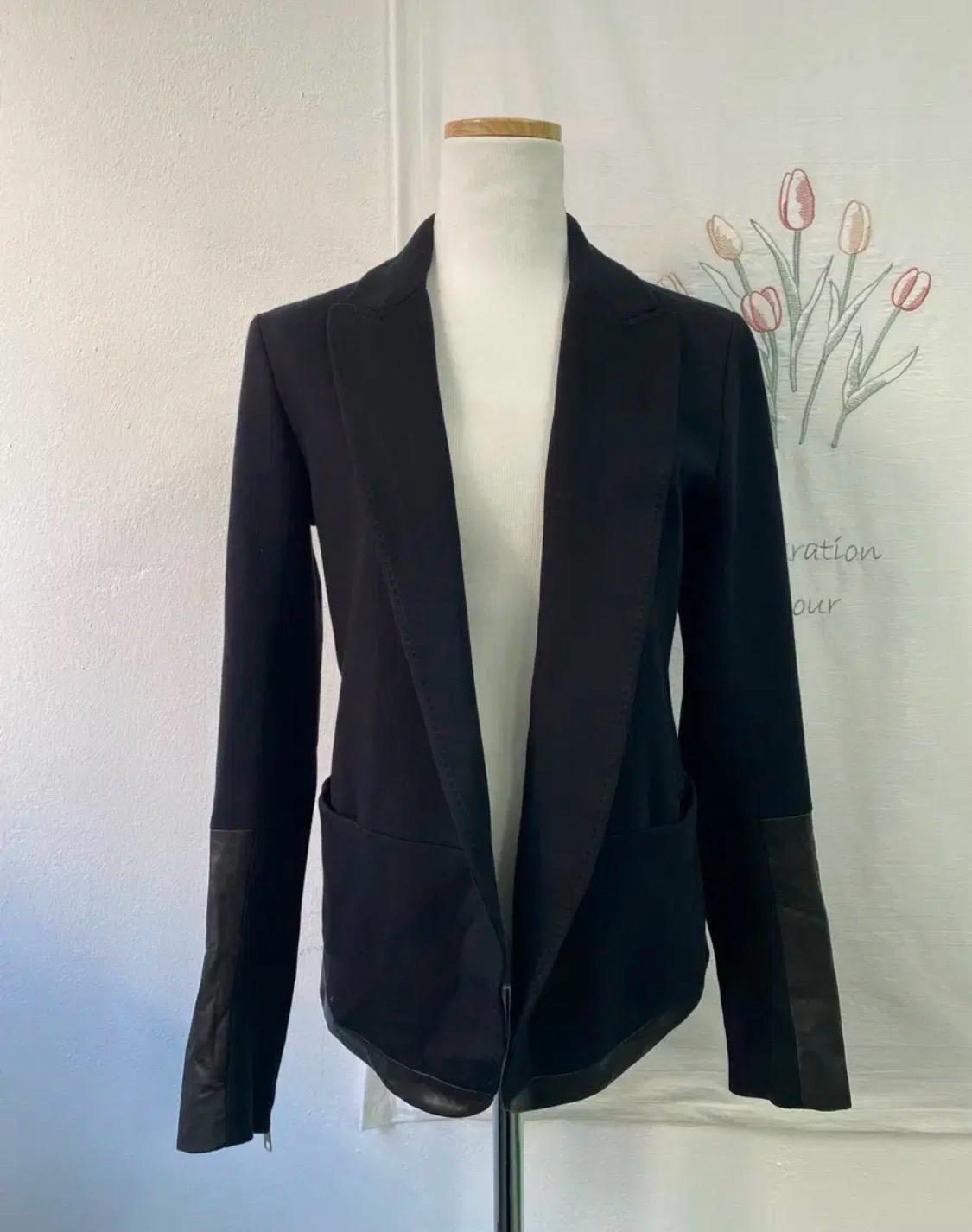 띠어리 블랙 트림 블레이저 오픈자켓 4