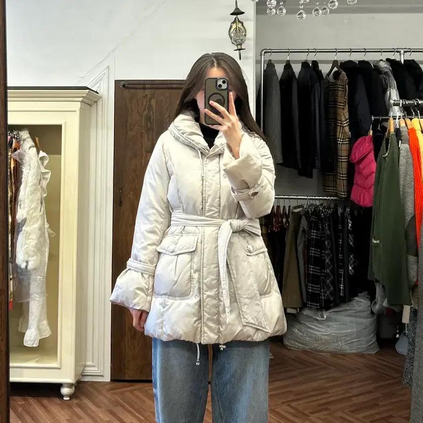 꾸레쥬 정품 라벤더실버 패딩코트 7