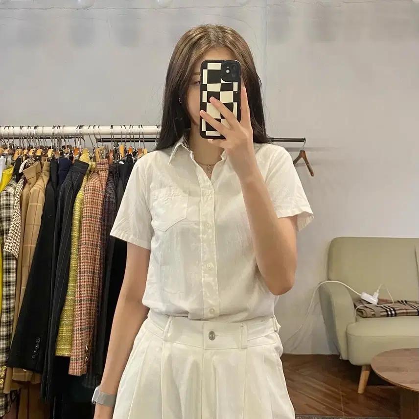 버버리 정품 아동130a 화이트 반팔셔츠 6