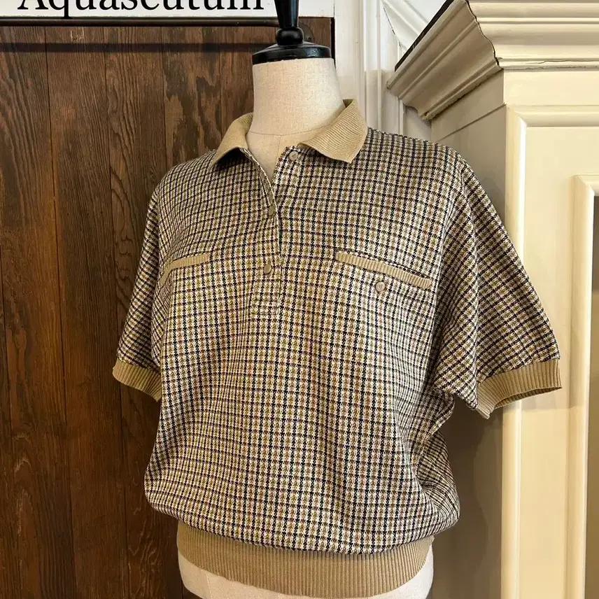 아쿠아스큐텀 정품 면 가오리핏 니트 2