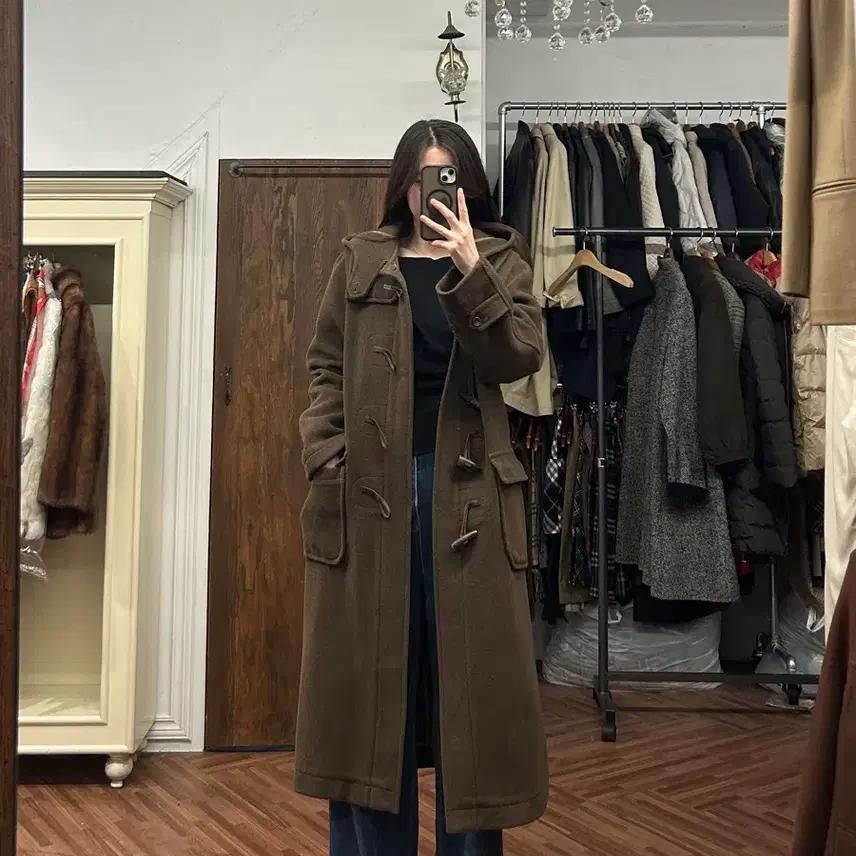 카키브라운 헤링본 더플코트 8