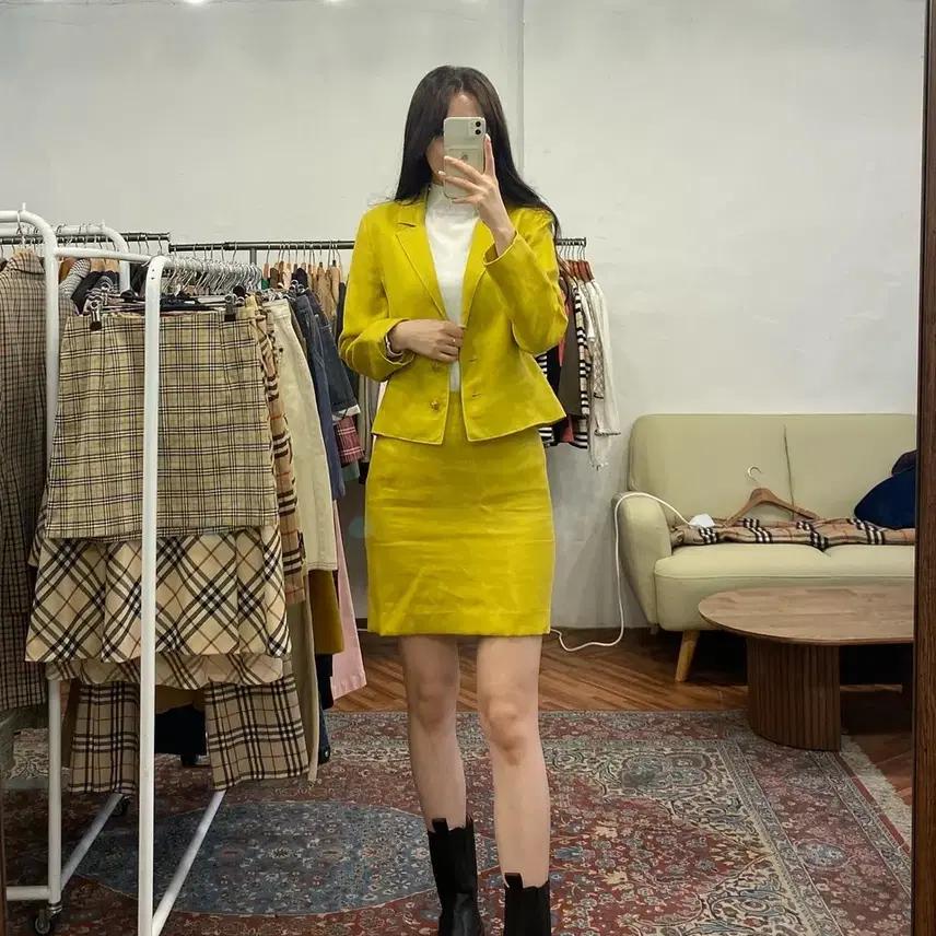 발렌티노 정품 머스타드 투피스 7