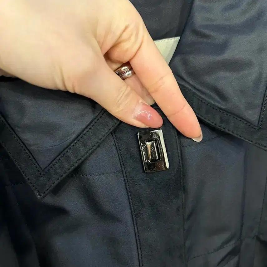 아쿠아스큐텀 정품 진네이비 퀄팅패딩 6