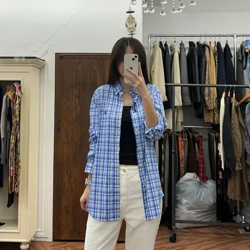 랄프로렌 정품 블루체크 셔츠 6