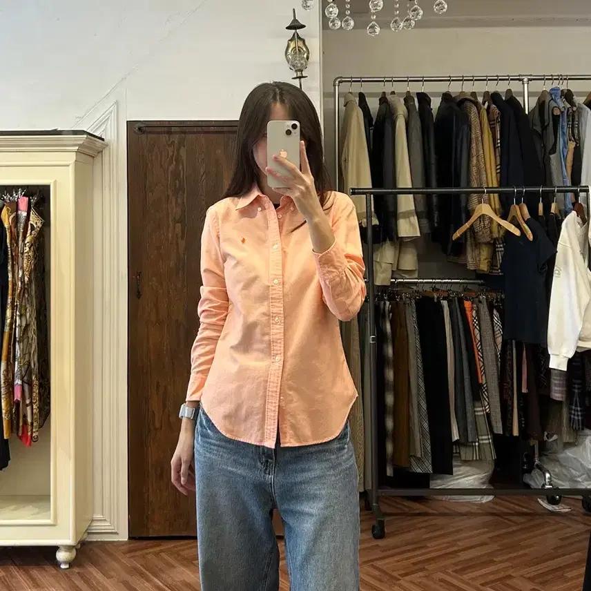 랄프로렌 정품 오렌지 슬림핏 셔츠 6