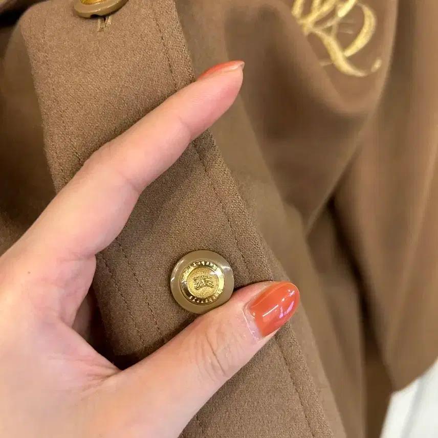 버버리 정품 카멜 울 블루종 6