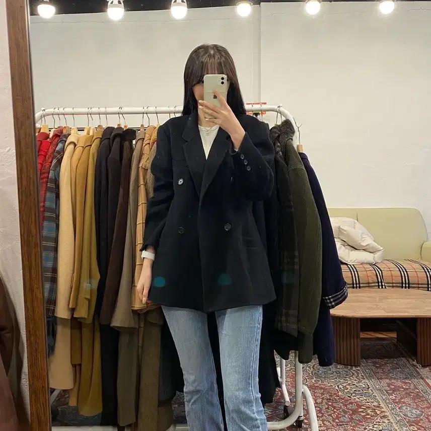 빈티지 블랙 울자켓 8