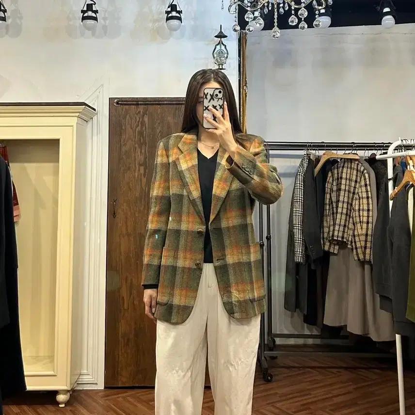 아쿠아스큐텀 정품 체크 블레이저자켓 6