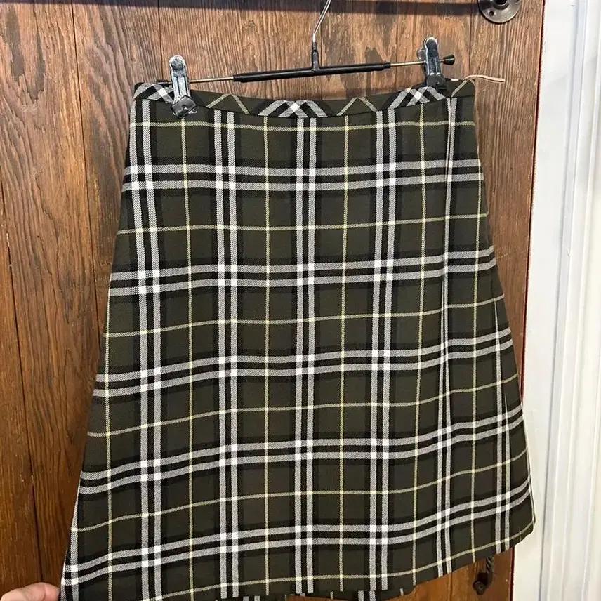 버버리 정품 카키 노바체크 스커트 5
