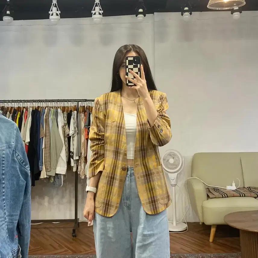 버버리 정품 체크 노카라자켓 8