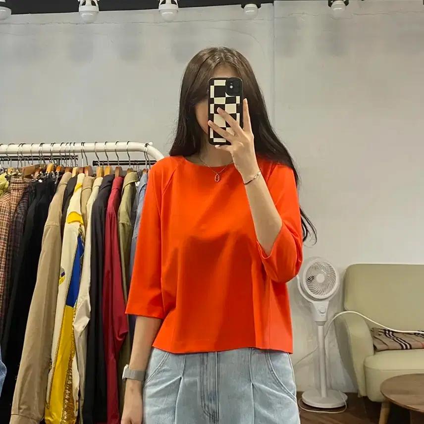 랑방 정품 오렌지 블라우스 8