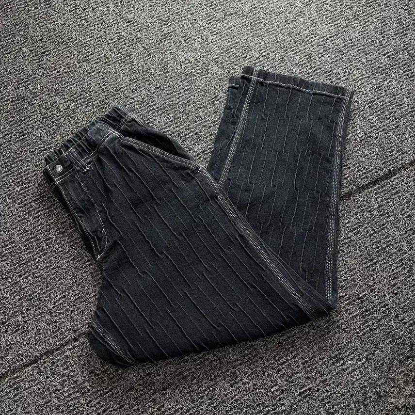 디스이즈네버댓 절개 디테일 데님 루즈 팬츠 블랙 2930 2