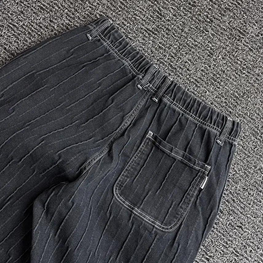 디스이즈네버댓 절개 디테일 데님 루즈 팬츠 블랙 2930 6