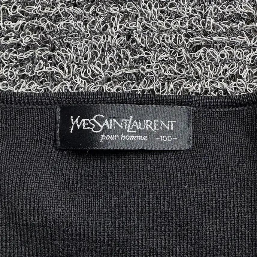 90s YSL 입생로랑 해링본 패턴 울 니트 조끼 2875 4