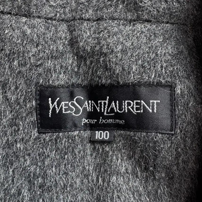 90s YSL 입생로랑 아카이브 모헤어 더블 코트 2856 4