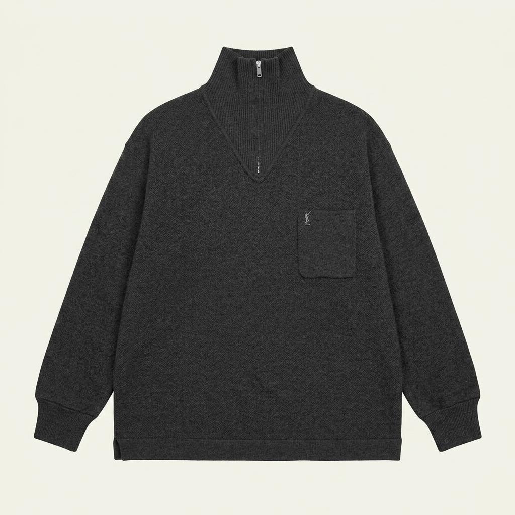 90s YSL 입생로랑 아카이브 하프집업 하이넥 스웨터 2063 1
