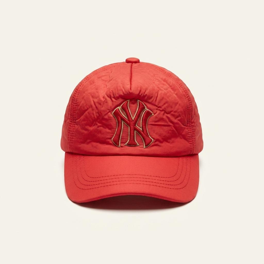 MLB 뉴욕 양키스 빅로고 사틴 레드 베이스볼 캡 1922 1
