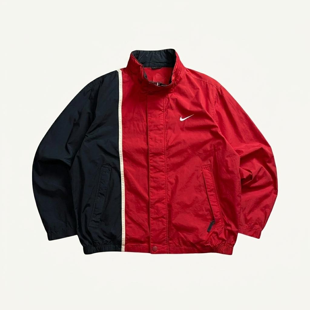 [20% 할인] 90s 나이키 스우시 올드스쿨 배색 박시핏 바람막이 1667 1