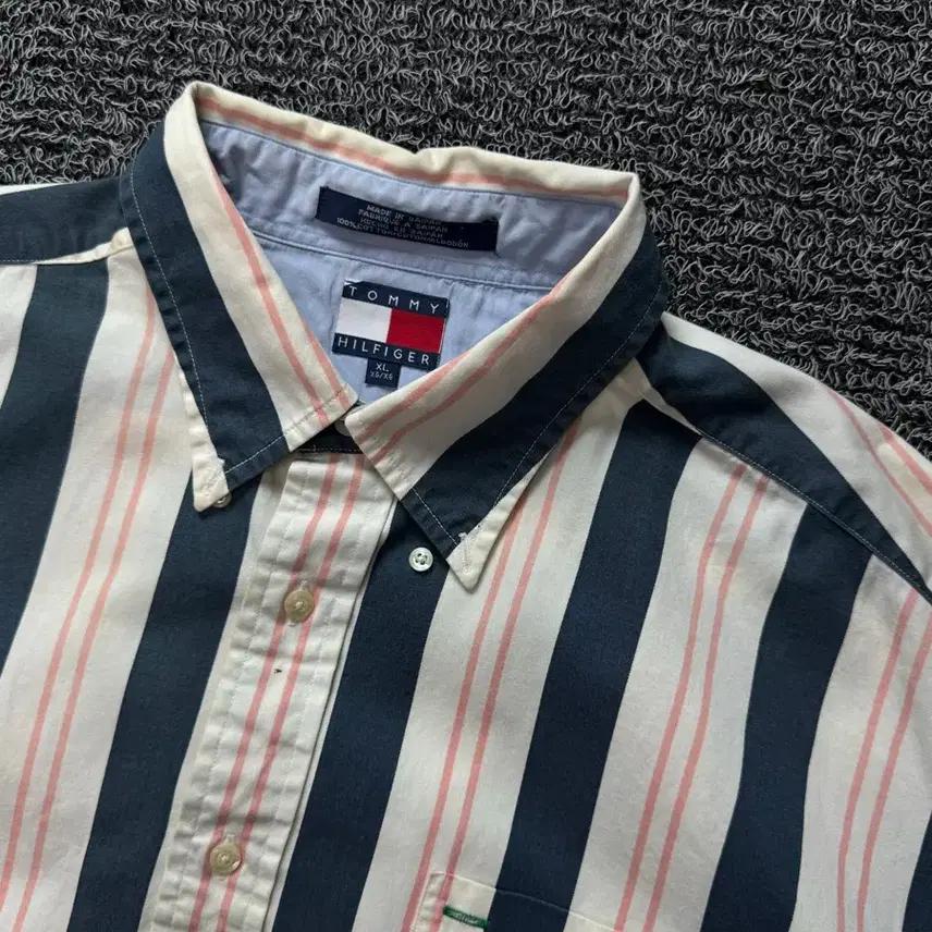 00s 타미힐피거 올드스쿨 박시핏 스트라이프 셔츠 1116 5