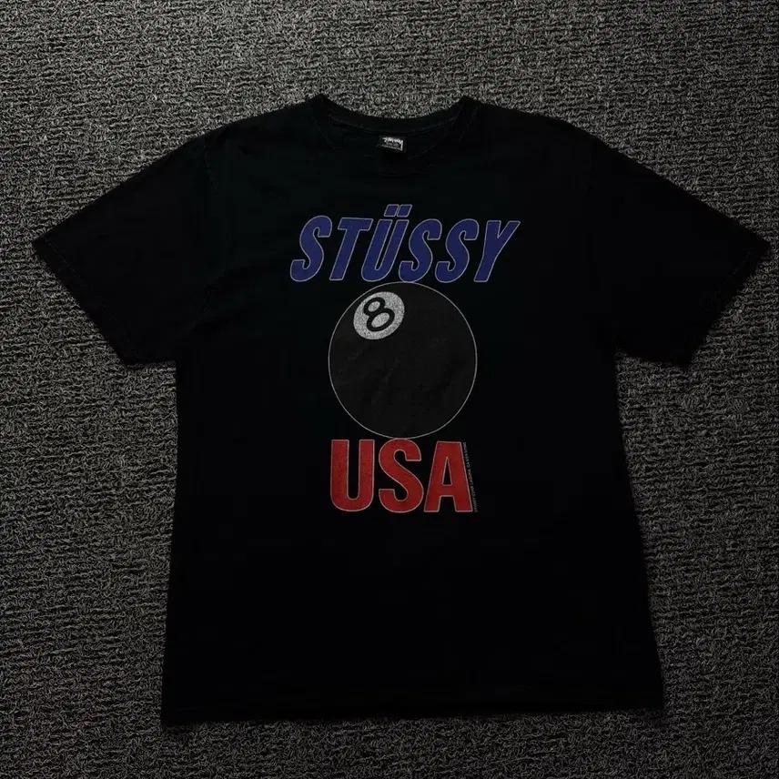 스투시 USA 피그먼트 타이드 에잇볼 빅로고 티셔츠 819 2