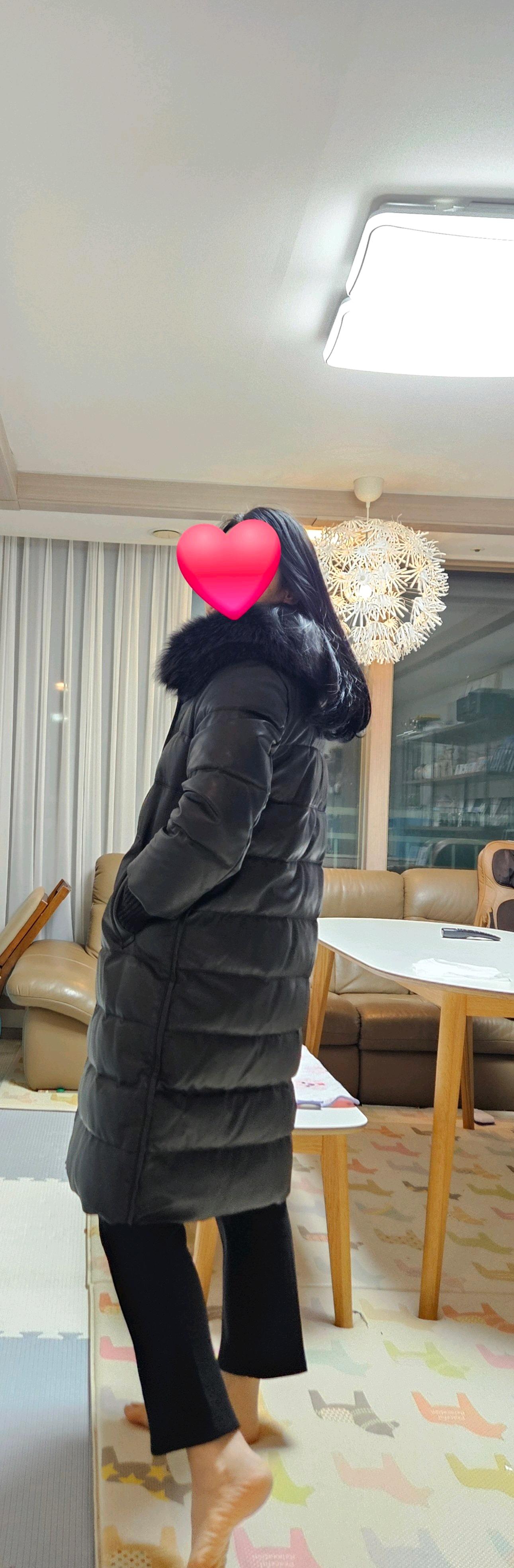 더아이잗 양가죽 구스 롱패딩 3