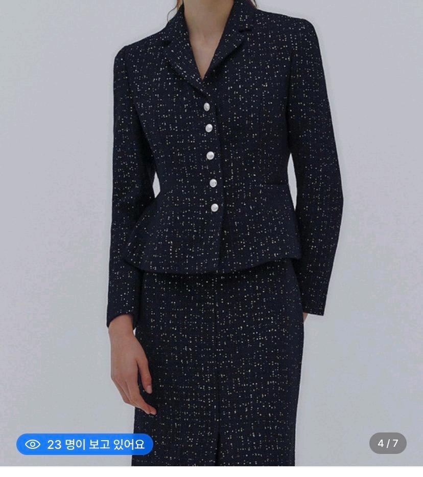 트위드 자켓 카라 진주 트위드 2