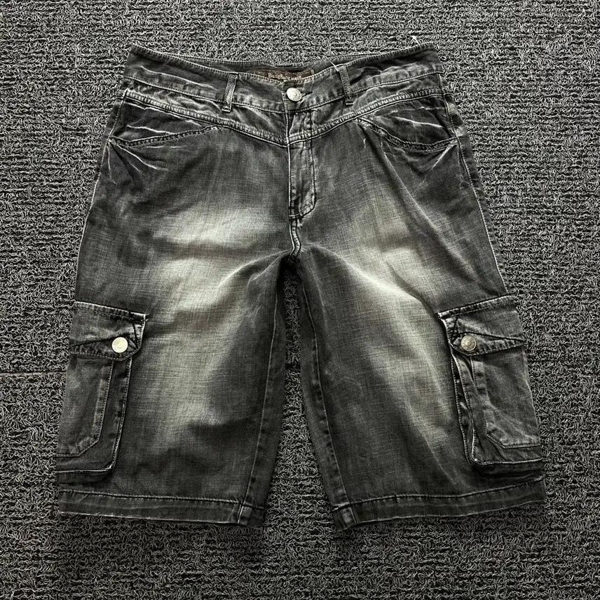 빈티지 구르카 카고 워싱 블랙 데님 버뮤다 팬츠 292 3