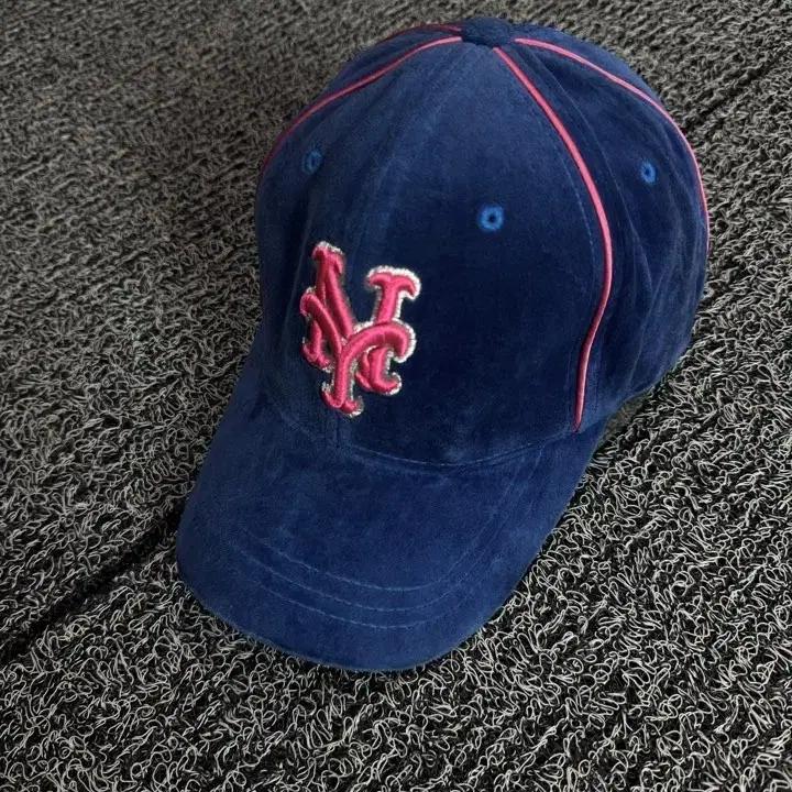 00s MLB 올드스쿨 뉴욕 메츠 벨벳 베이스볼 캡 2