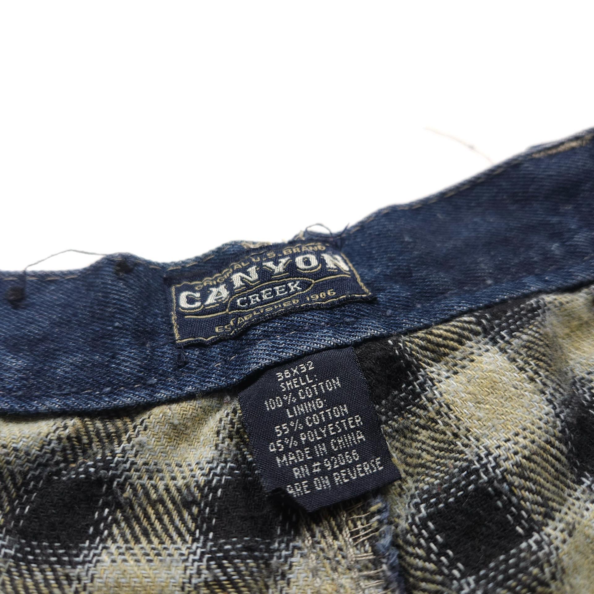Canyon USA 오리지널 이너 체크 카펜터 데님 워크 팬츠 (L) 8