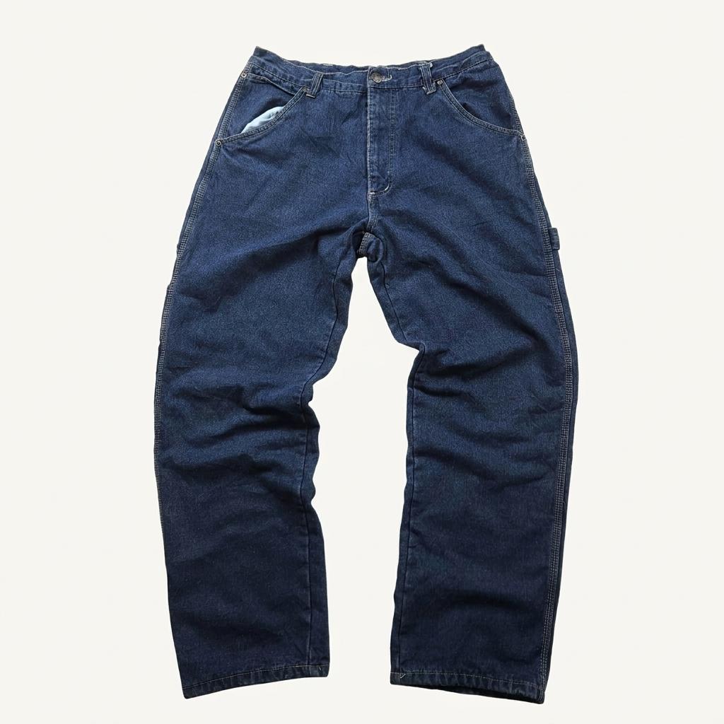 Canyon USA 오리지널 이너 체크 카펜터 데님 워크 팬츠 (L) 1