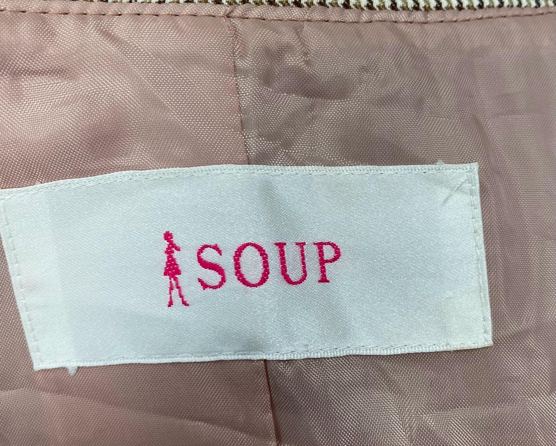 숲 (SOUP)핑크 체크 배색 트렌치코트 11