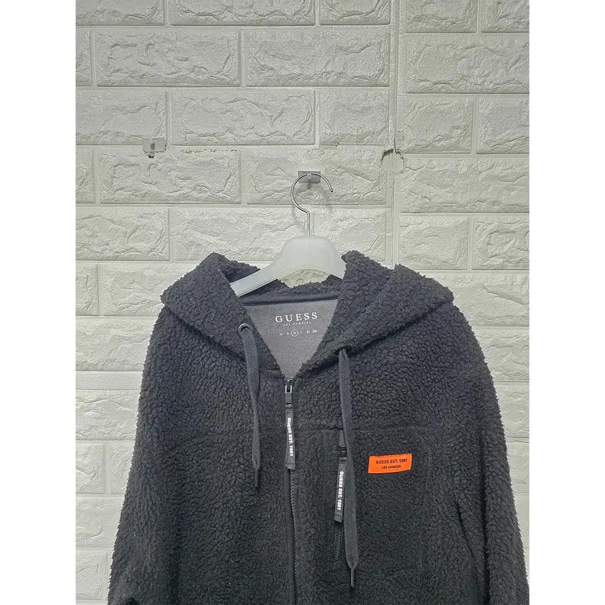 M 게스 GUESS 블랙 뽀글이 롱 후리스 B634 6