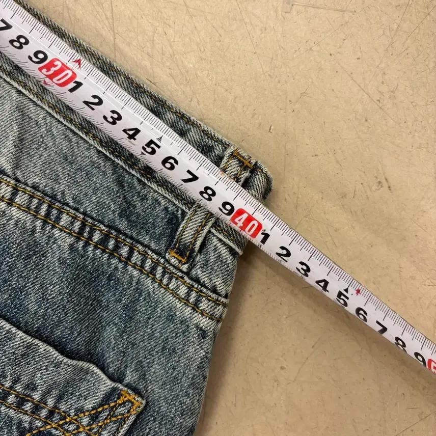 OY 디테일 워싱 와이드 데님 팬츠 7
