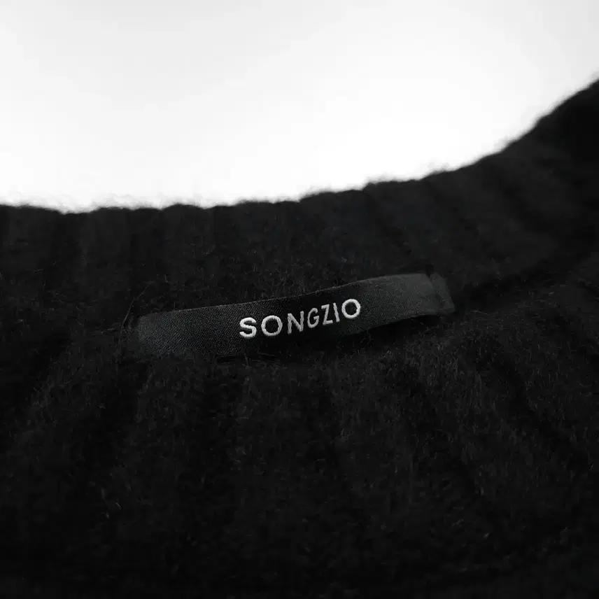 송지오 블랙 미니멀 앙고라 스웨터 (XL) 8