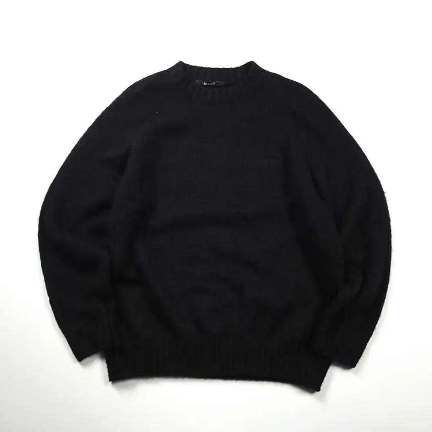 송지오 블랙 미니멀 앙고라 스웨터 (XL) 2