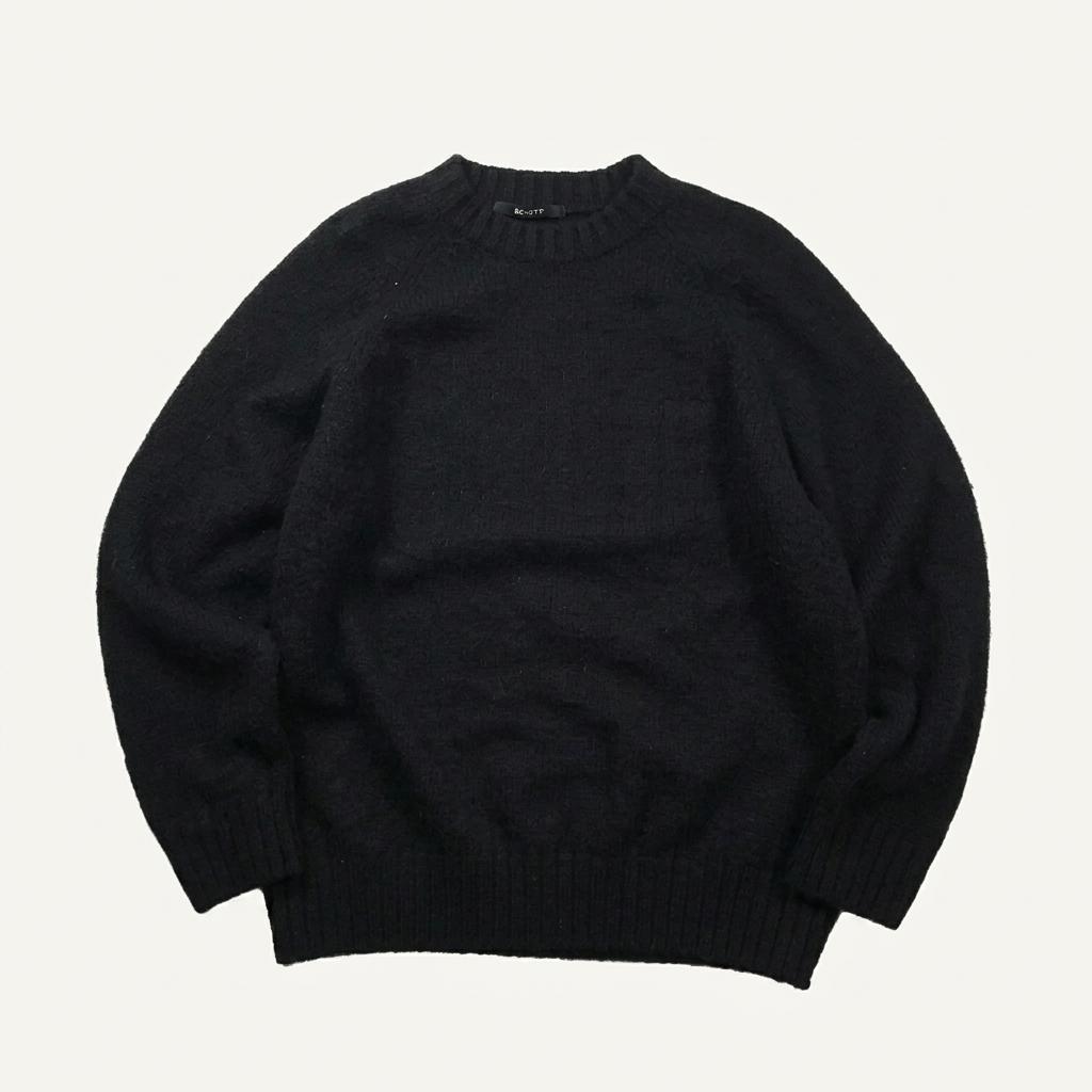 송지오 블랙 미니멀 앙고라 스웨터 (XL) 1