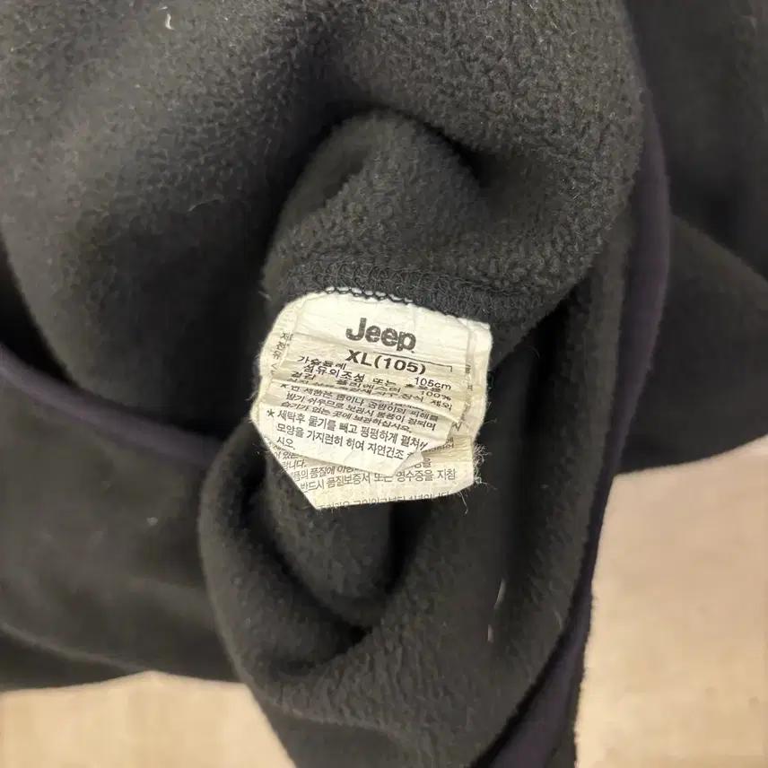 지프 스몰로고 블랙 플리스 집업 5