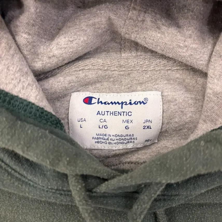 챔피온 그린 스몰로고 후드티 4
