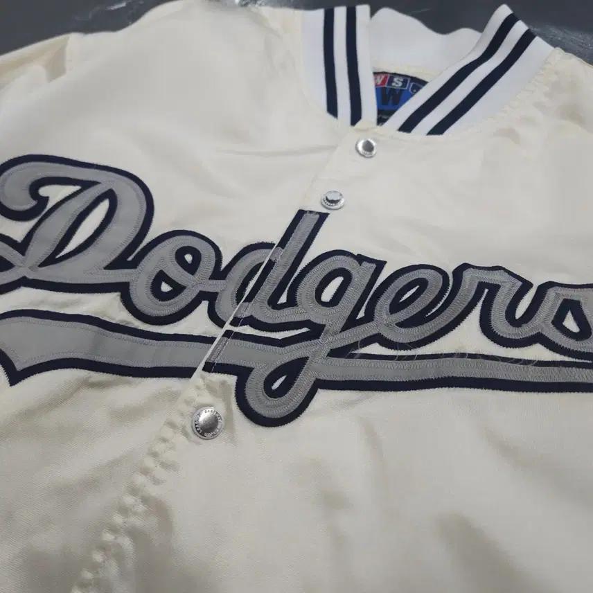 MLB WWS LA 다저스 빅로고 사틴 바시티 자켓 (L) 4