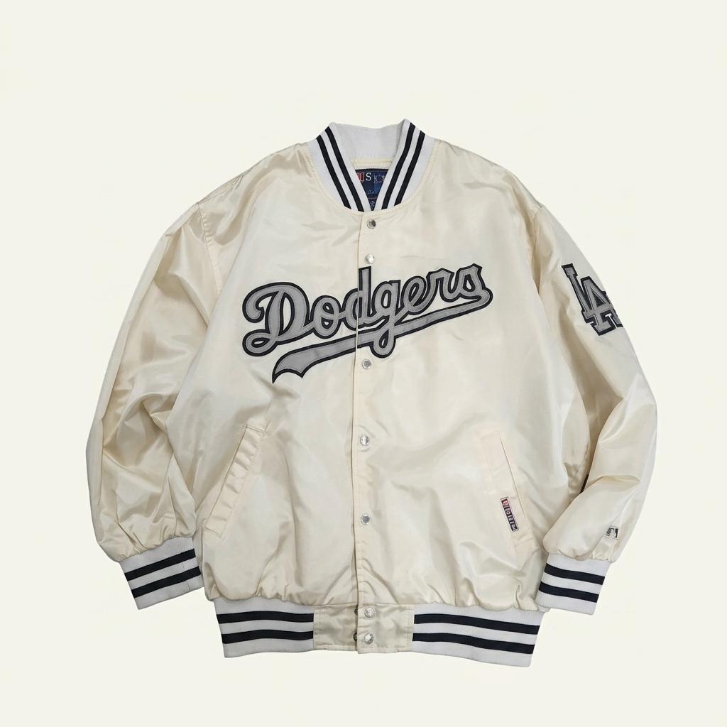 MLB WWS LA 다저스 빅로고 사틴 바시티 자켓 (L) 1