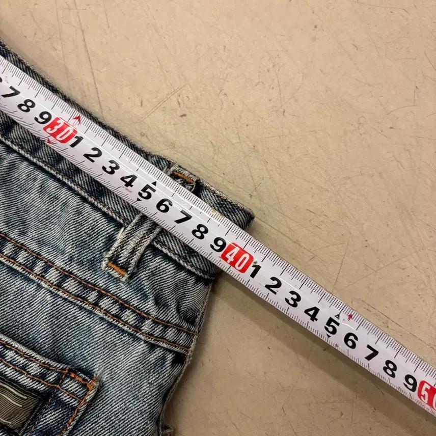 워싱 와이드 데님 팬츠 6