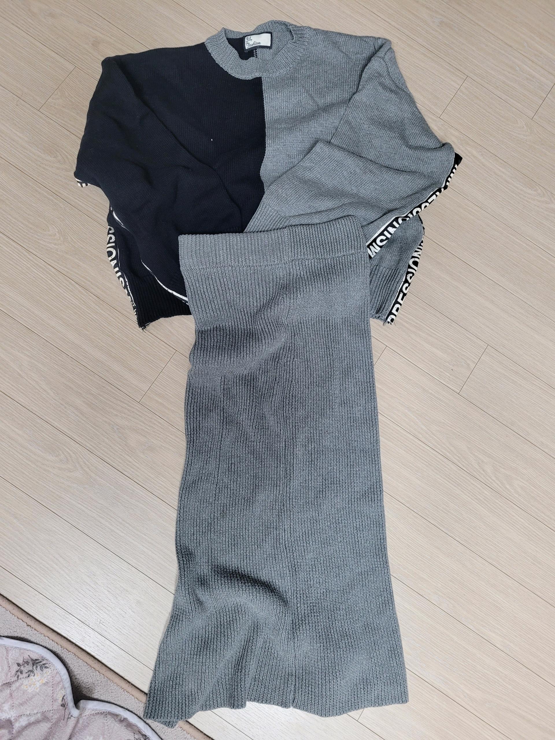 옆라인 레터링 포인트 두툼투피스 2